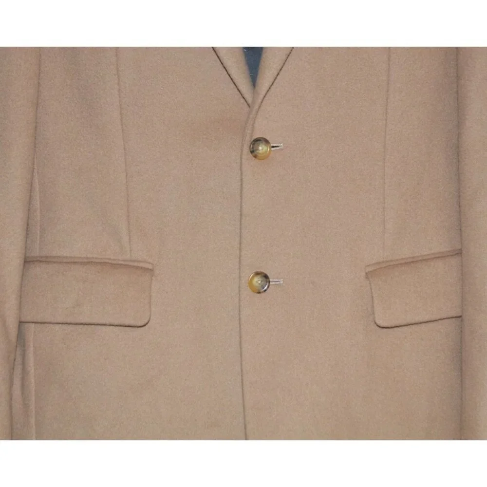 Club Room Men's 38R Brown Tan Worsted Wool Silk Cashmere Blend Blazer Jacket